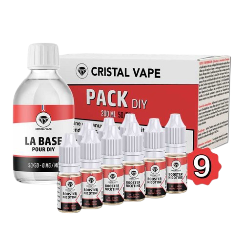 Pack DIY 200ml - 9mg - Cristal Vape Cocorivape France Pack DIY 200ml - 9mg - Cristal Vape Cocorivape France