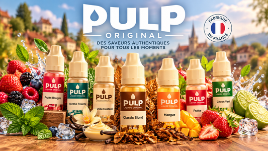 Pulp Original : toutes les saveurs des e-liquides Pulp et leurs différents formats
