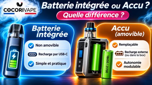 Quelle différence entre une batterie intégrée et un accu ? Comprendre l'alimentation d'une cigarette électronique