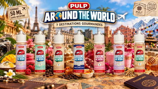 Around the World by Pulp : présentation des 7 e-liquides 50 ml inspirés des saveurs du monde