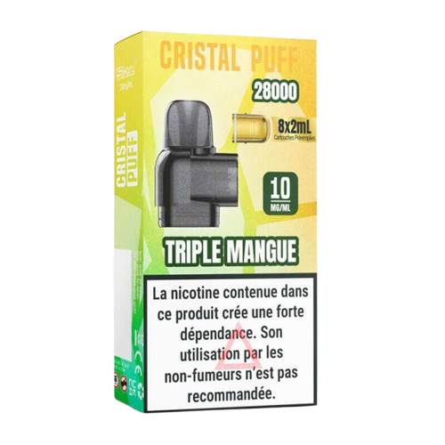 Cartouche Triple mangue - Cristal puff