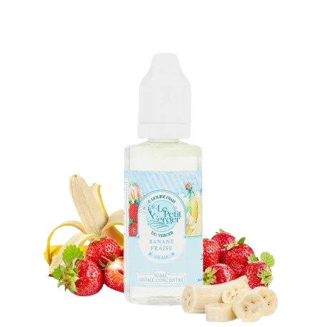 Banane Fraise frais - 30ml - Le Petit Verger Savourea