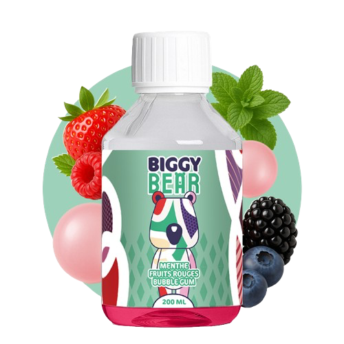 Menthe Fruits Rouges Bubble Gum - 200ml - Biggy Bear