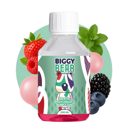 Menthe Fruits Rouges Bubble Gum - 200ml - Biggy Bear